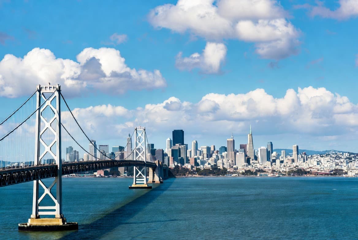 Bay Bridge at sunset — Comerit enterprise consulting services